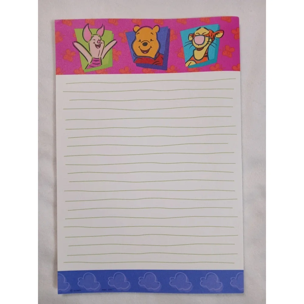 Vintage‎ Disney Winnie The Pooh Mixed  Sticker And Stationary Paper Lot